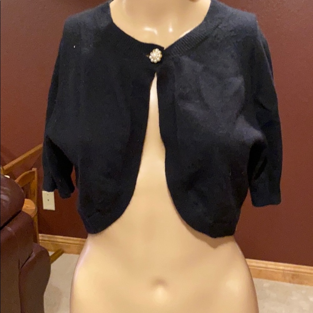 BANANA REPUBLIC Black Crop Sweater
